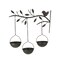 Metal Tree Branch Plant Hook Basket Hanger Bracket Decorative Wall Decor